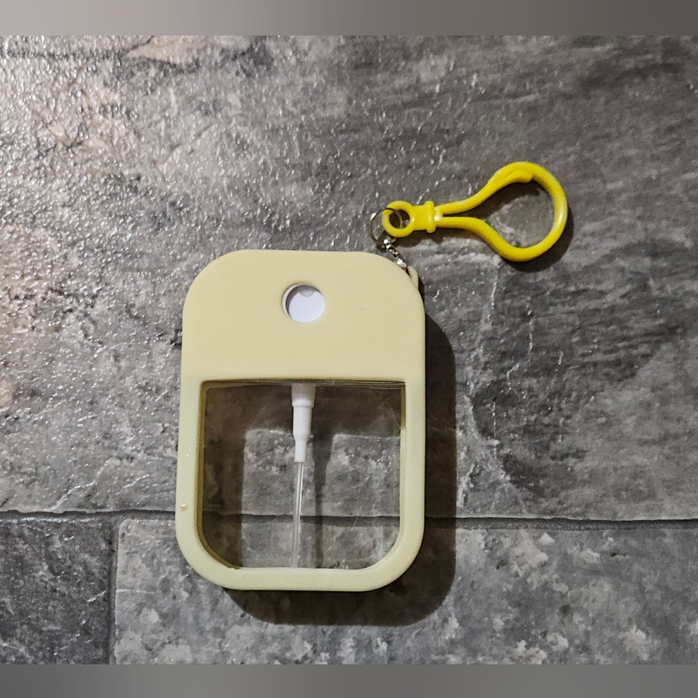 Refillable, Card-Shaped Hand Sanitizer Spray Bottle With Keychain Attachment